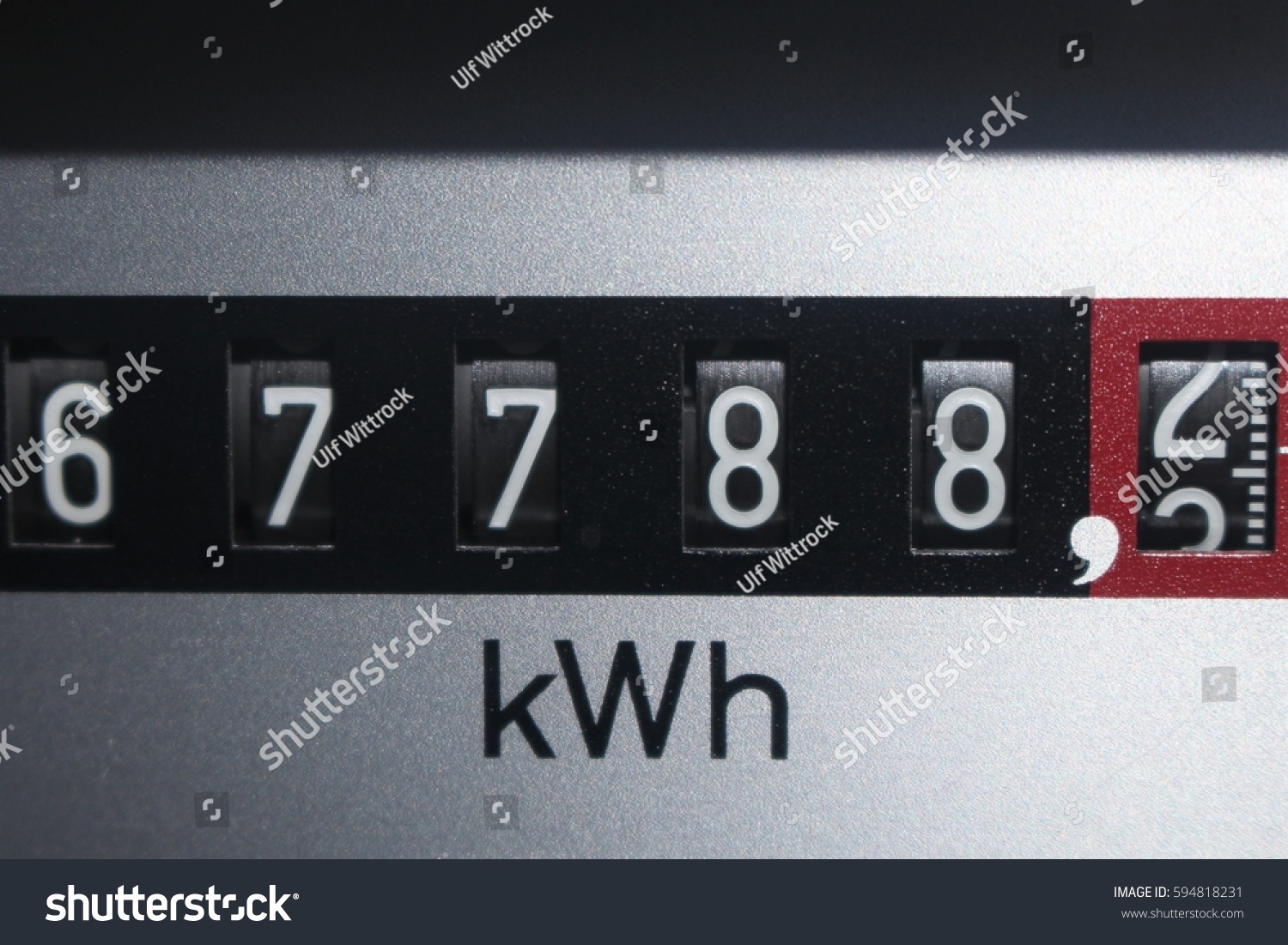 Image Electricity Counter Stock Photo (Edit Now) 594818231