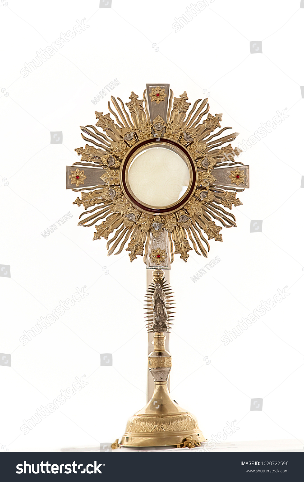 Image Golden Mostrance Isolated White Stock Photo 1020722596 | Shutterstock