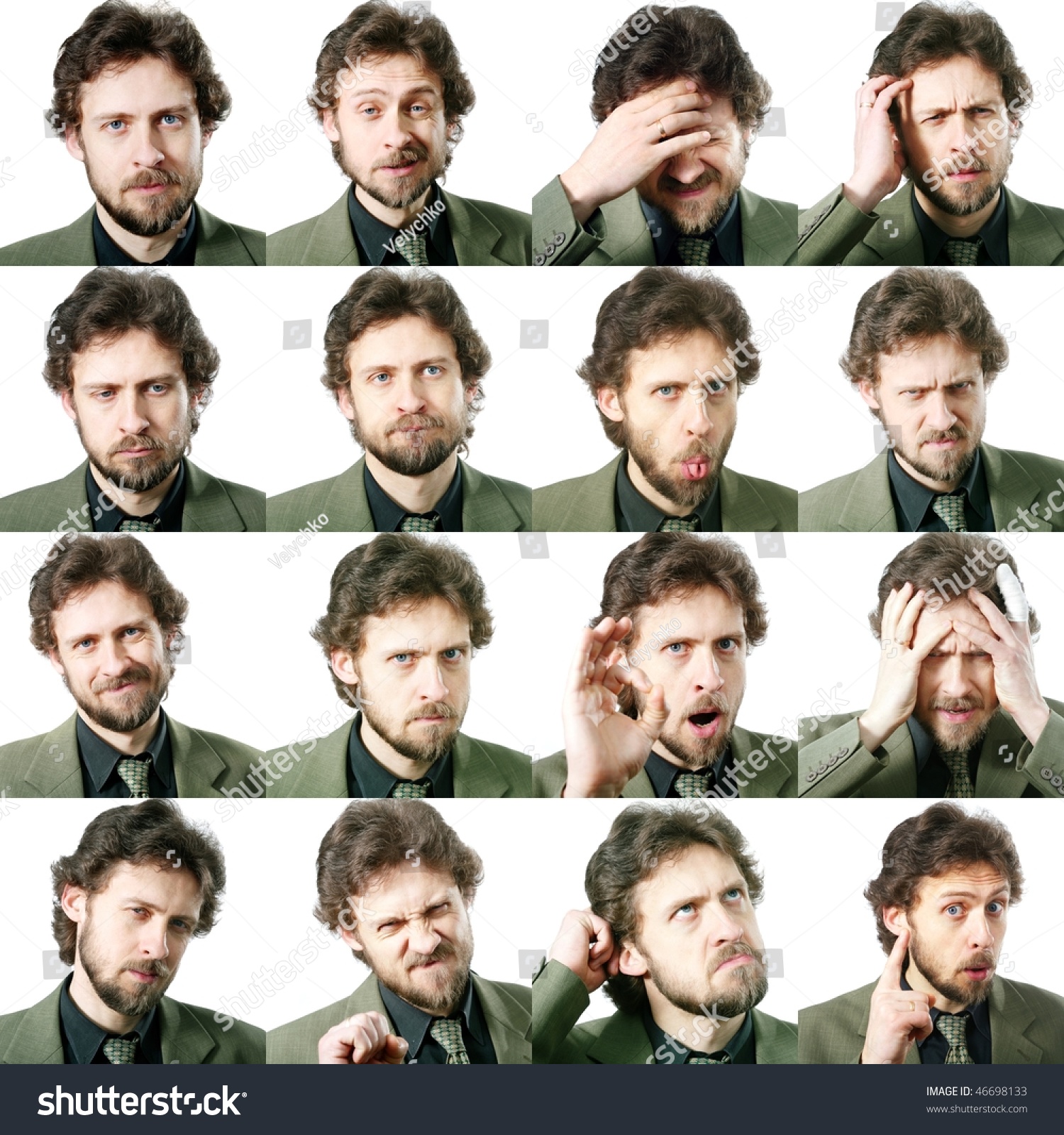 An Image Of A Set Of Facial Expressions Stock Photo 46698133 : Shutterstock