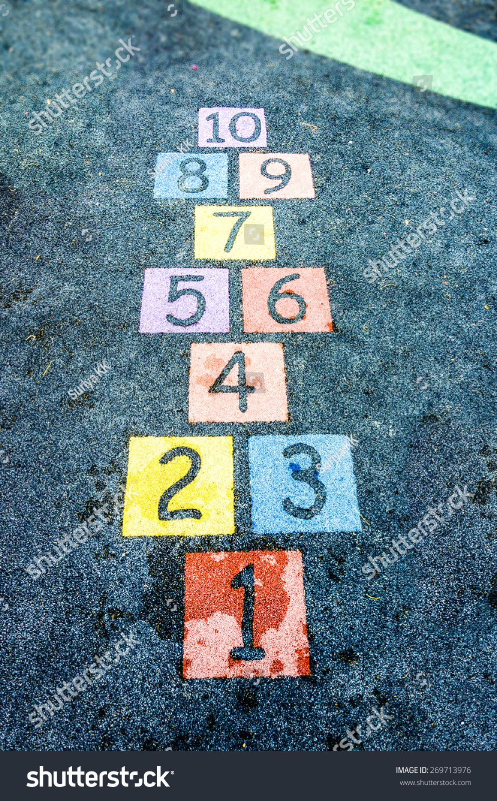 Image Colorful Number On Playground Stock Photo (Edit Now) 269713976