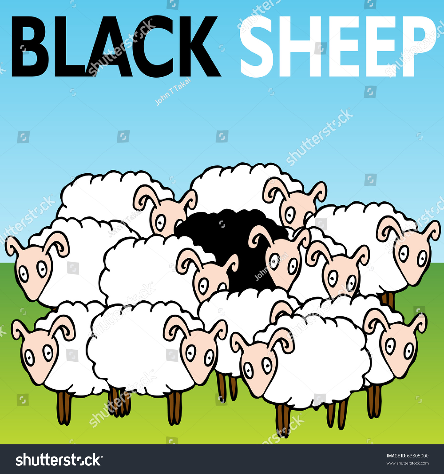 Image Black Sheep Family Stock Illustration 63805000