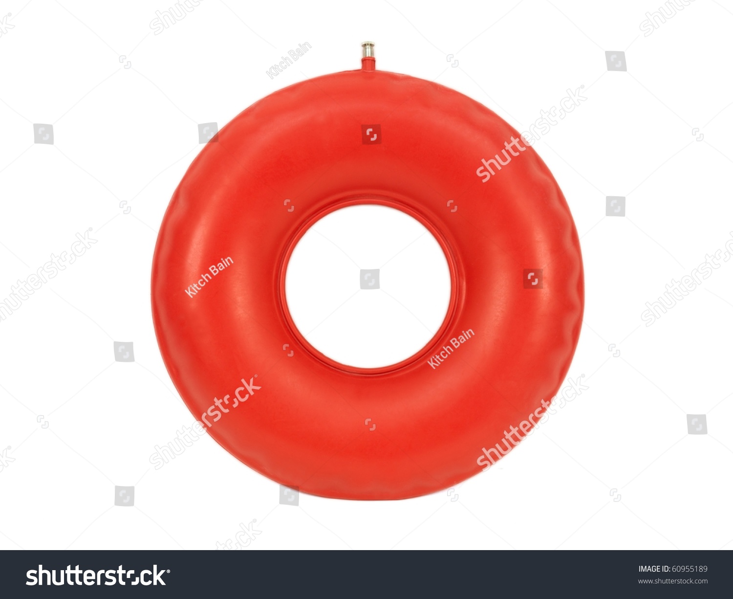 An inflatable air cushion isolated against a white background