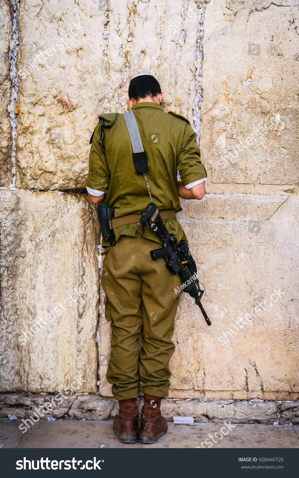 Israeli Defence Force Idf Soldier Prays Stock Photo Edit Now 600440726