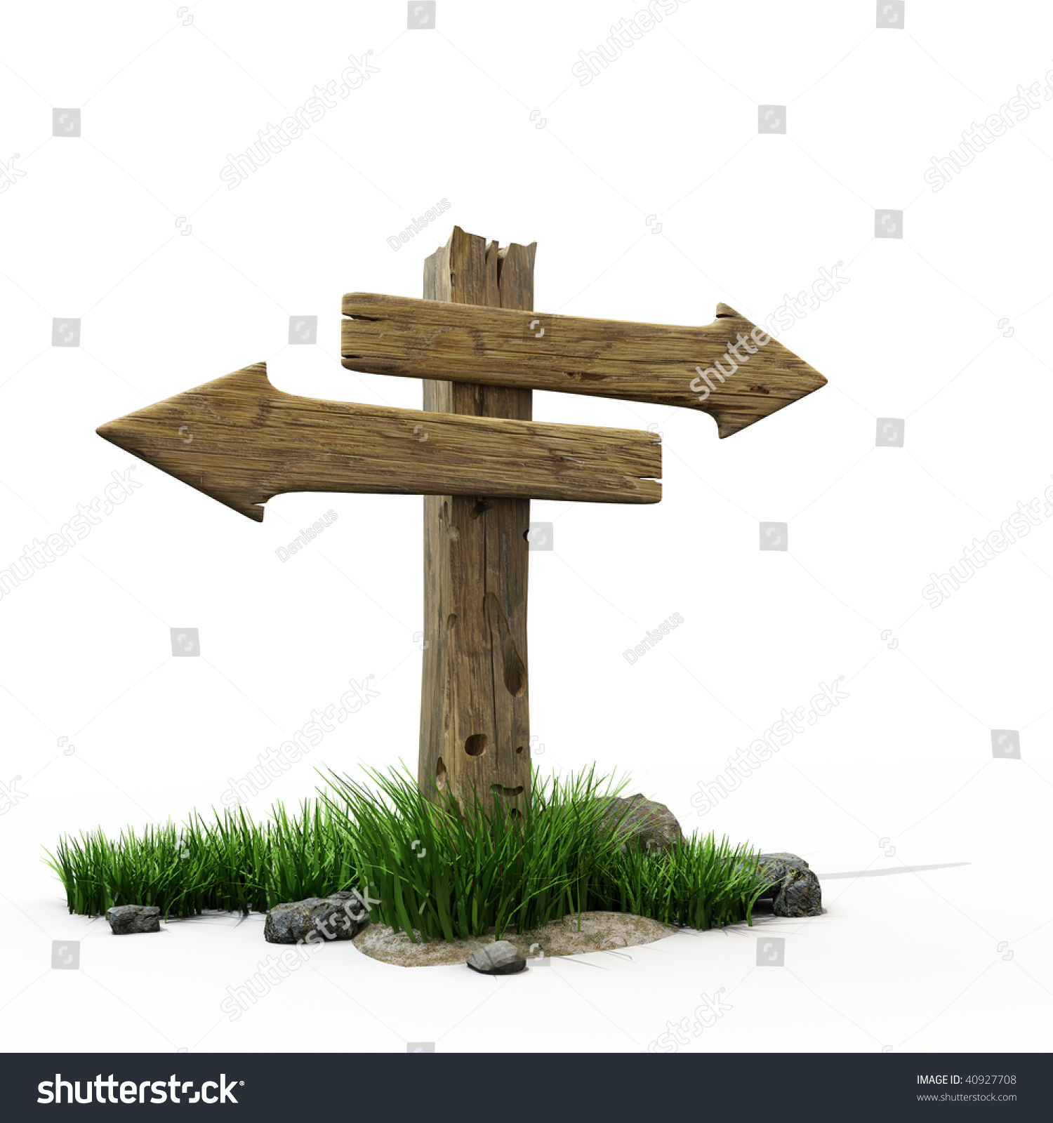 An Old Wooden Road Sign Stock Photo 40927708 : Shutterstock