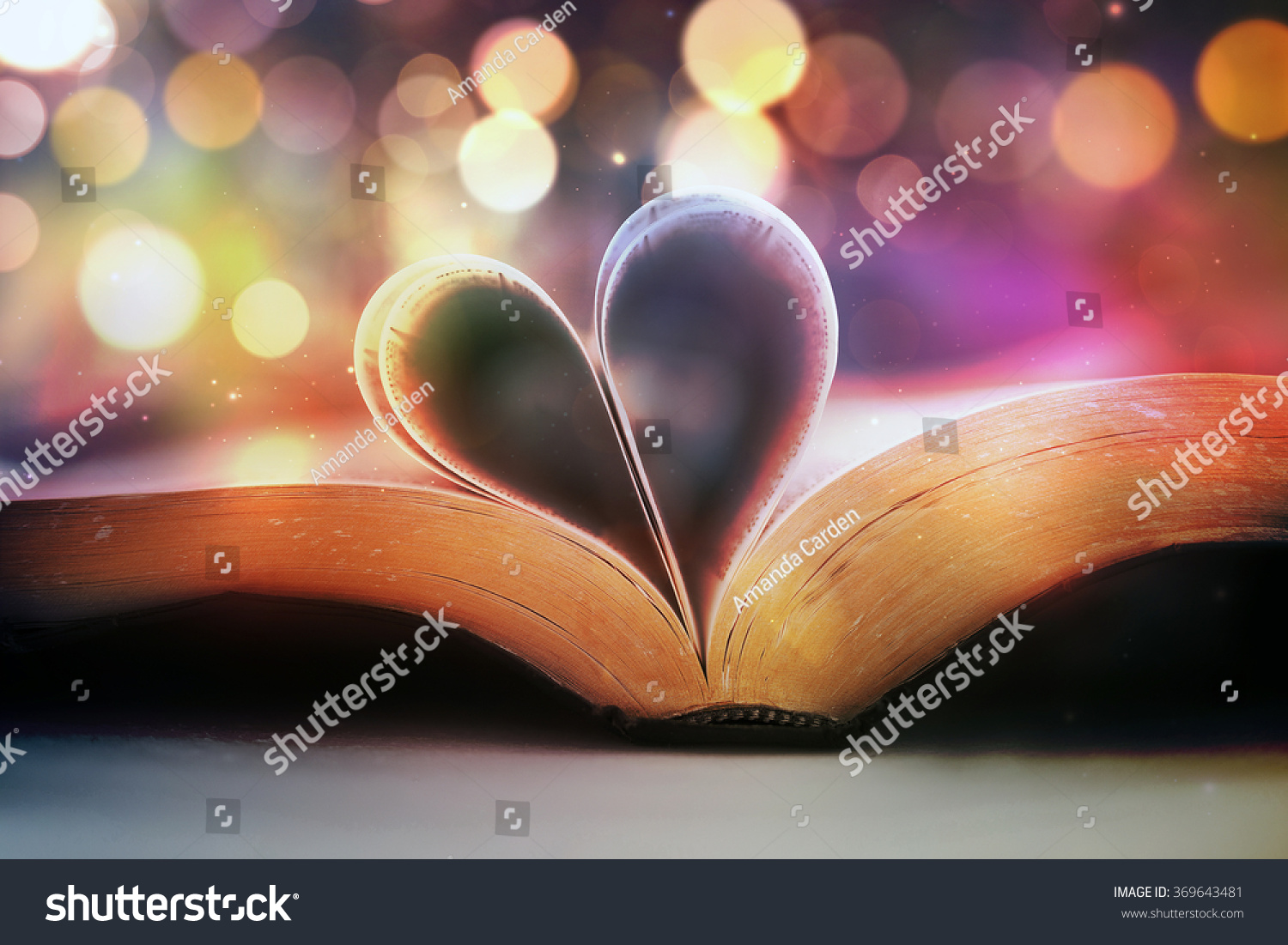 Open Bible Pages Forming Heart Shape Stock Photo 369643481 - Shutterstock