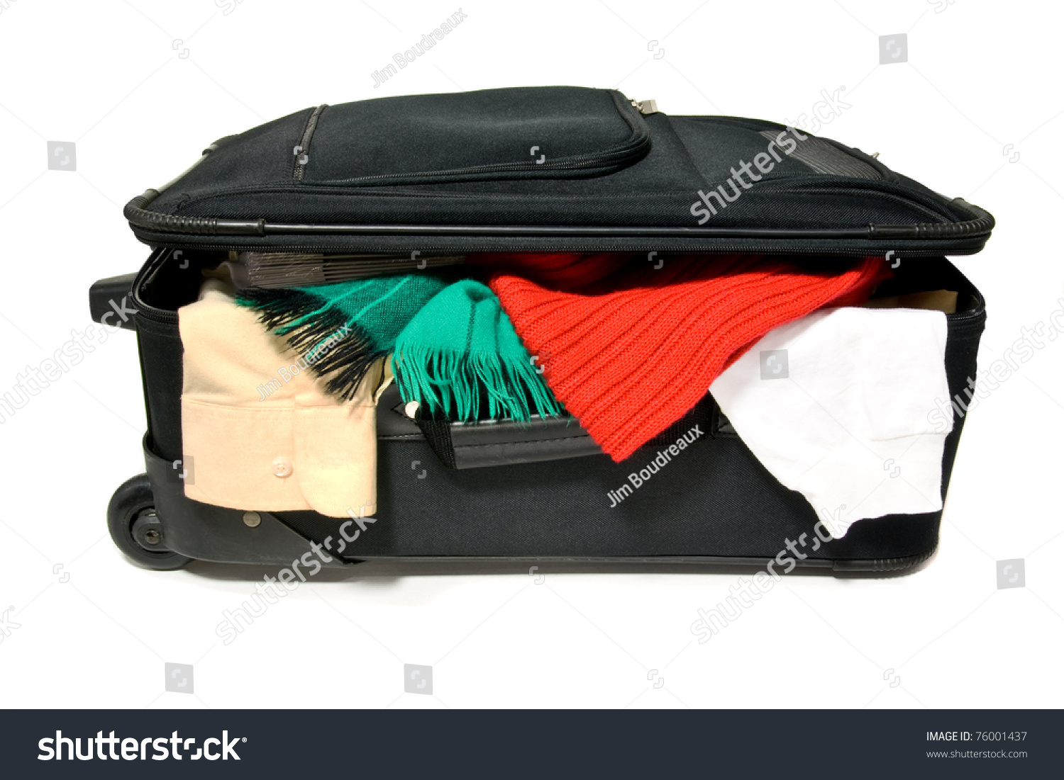 overstuffed suitcase