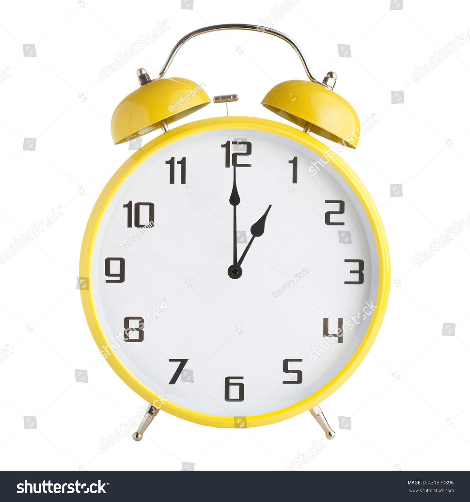 Analog Alarm Clock Showing One Oclock Stock Photo Edit Now