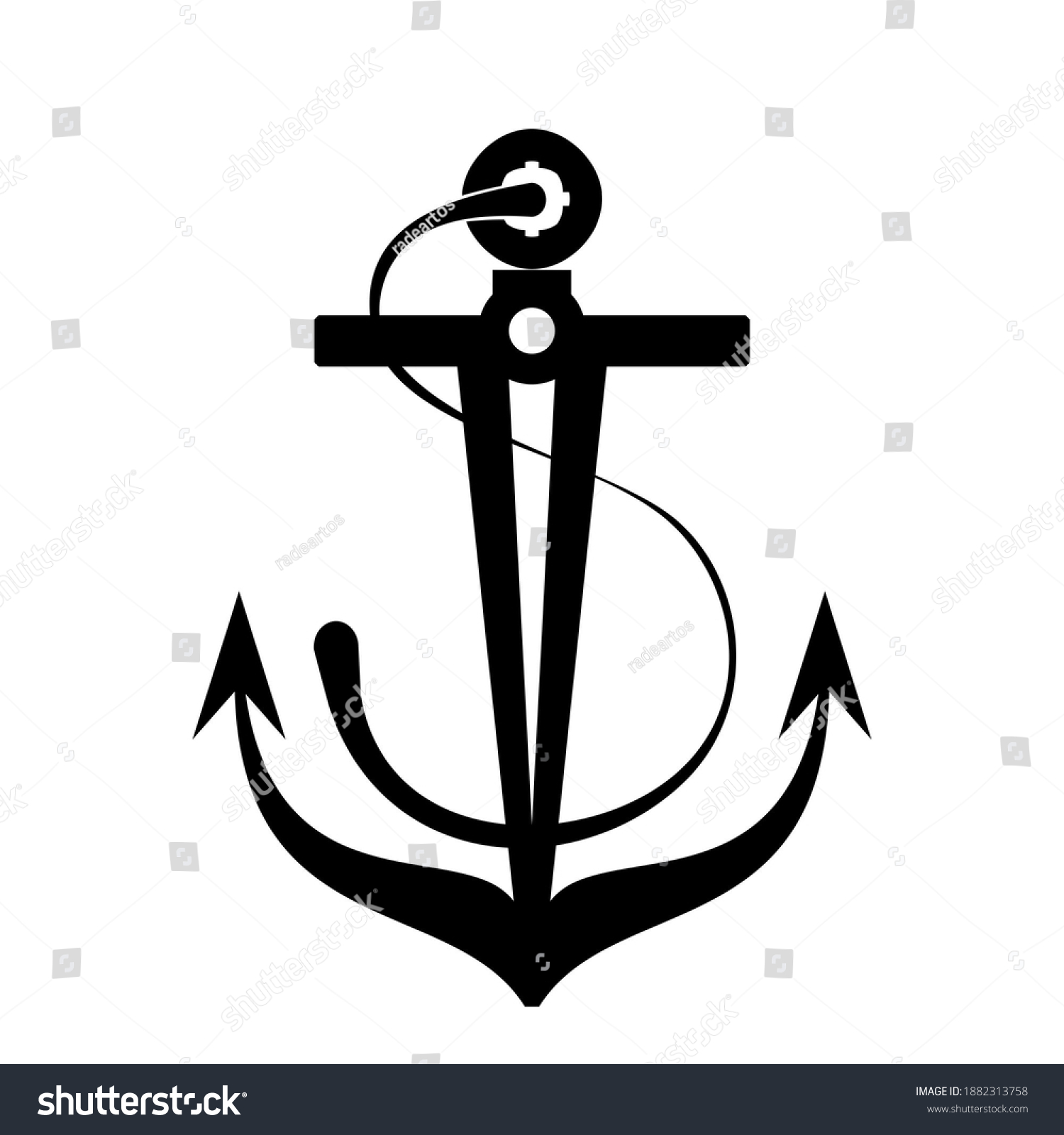 Anchor Designs Can Be Used Logos Stock Illustration 1882313758