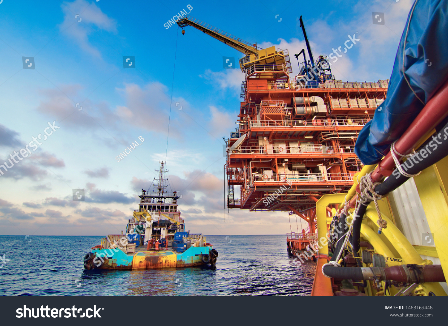 Anchor Handling Tug Supply Ahts Ship Stock Photo 1463169446 | Shutterstock