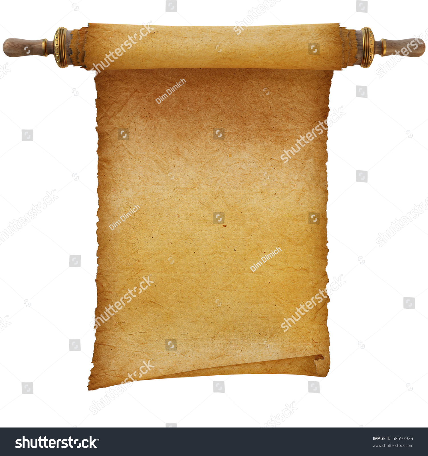 Desplazamiento Antiguo En Fondo Blanco Ilustraci N De Stock Shutterstock