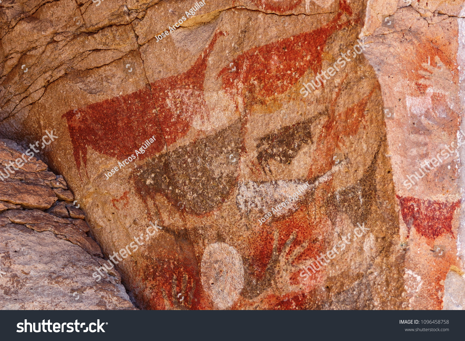 Ancient Cave Art Patagonia Human Hands Stock Photo Edit Now