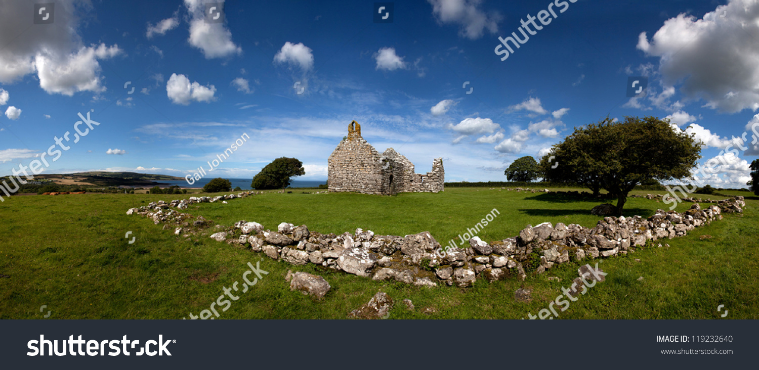 Ancient Chapel Moelfre Isle Of Anglesey North Wales Stock Photo ...