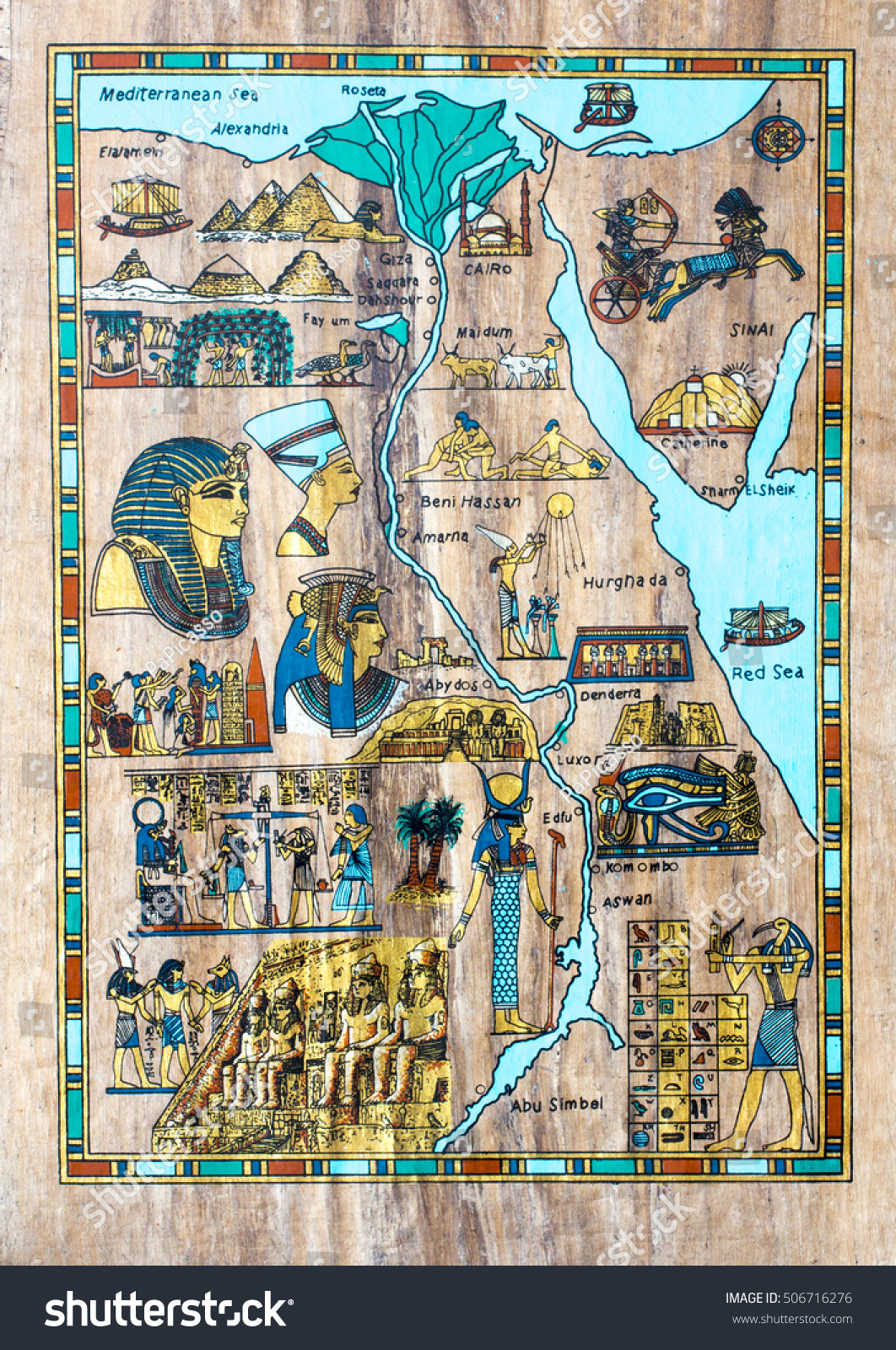 Ancient Egyptian Parchment Stock Photo 506716276 | Shutterstock