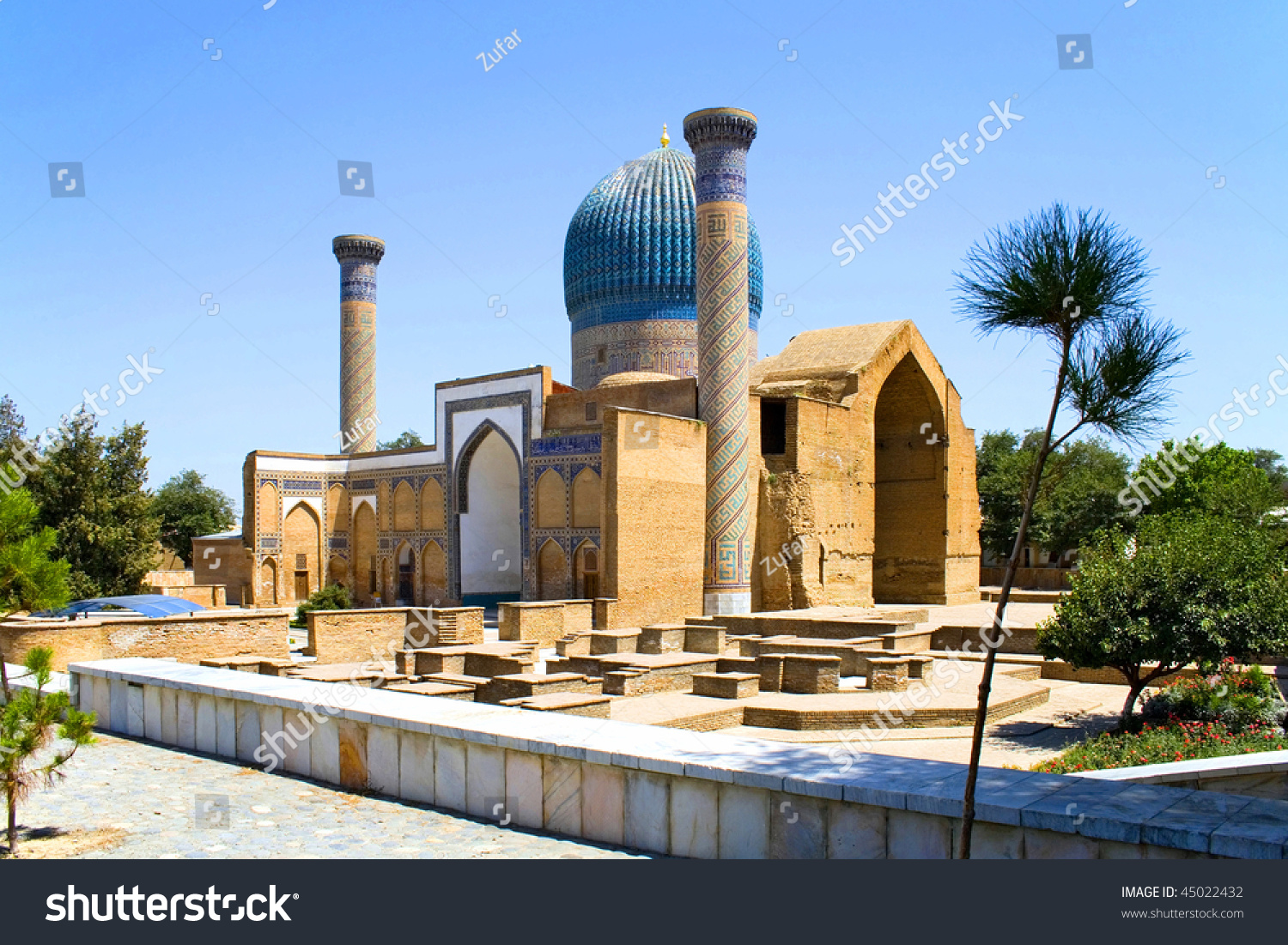 Ancient Mausoleum Gur Emir, A Family Tomb Of Tamerlane (Amir Timur) And ...