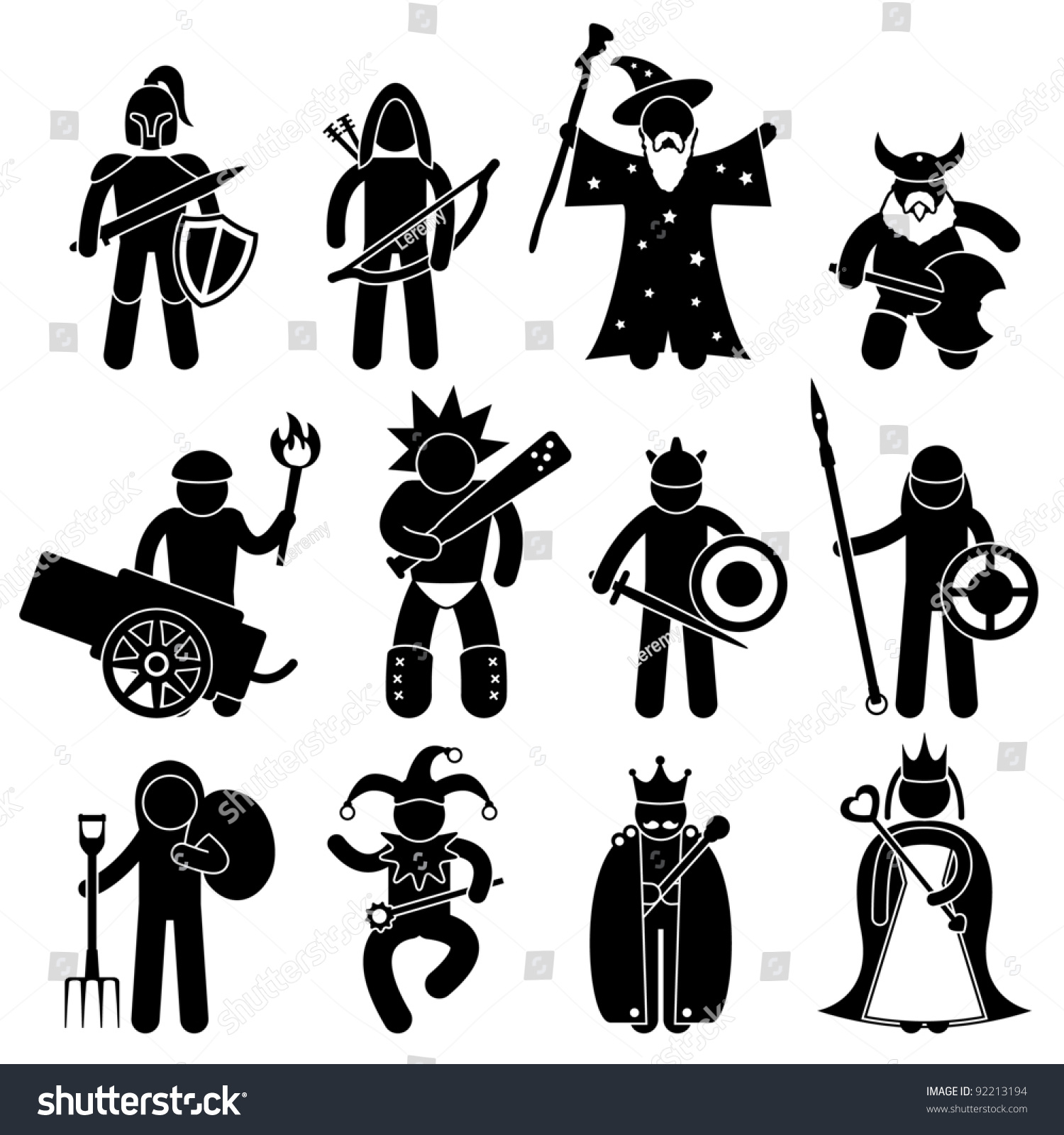 Ancient Warrior Character For Good Alliance Icon Symbol Sign Pictogram ...