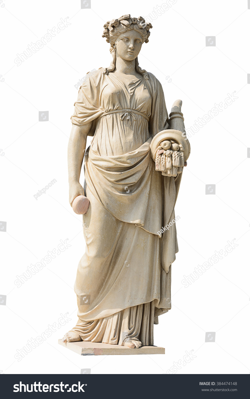 Ancient Women Statue White Background Clipping Stock Photo (Edit Now ...