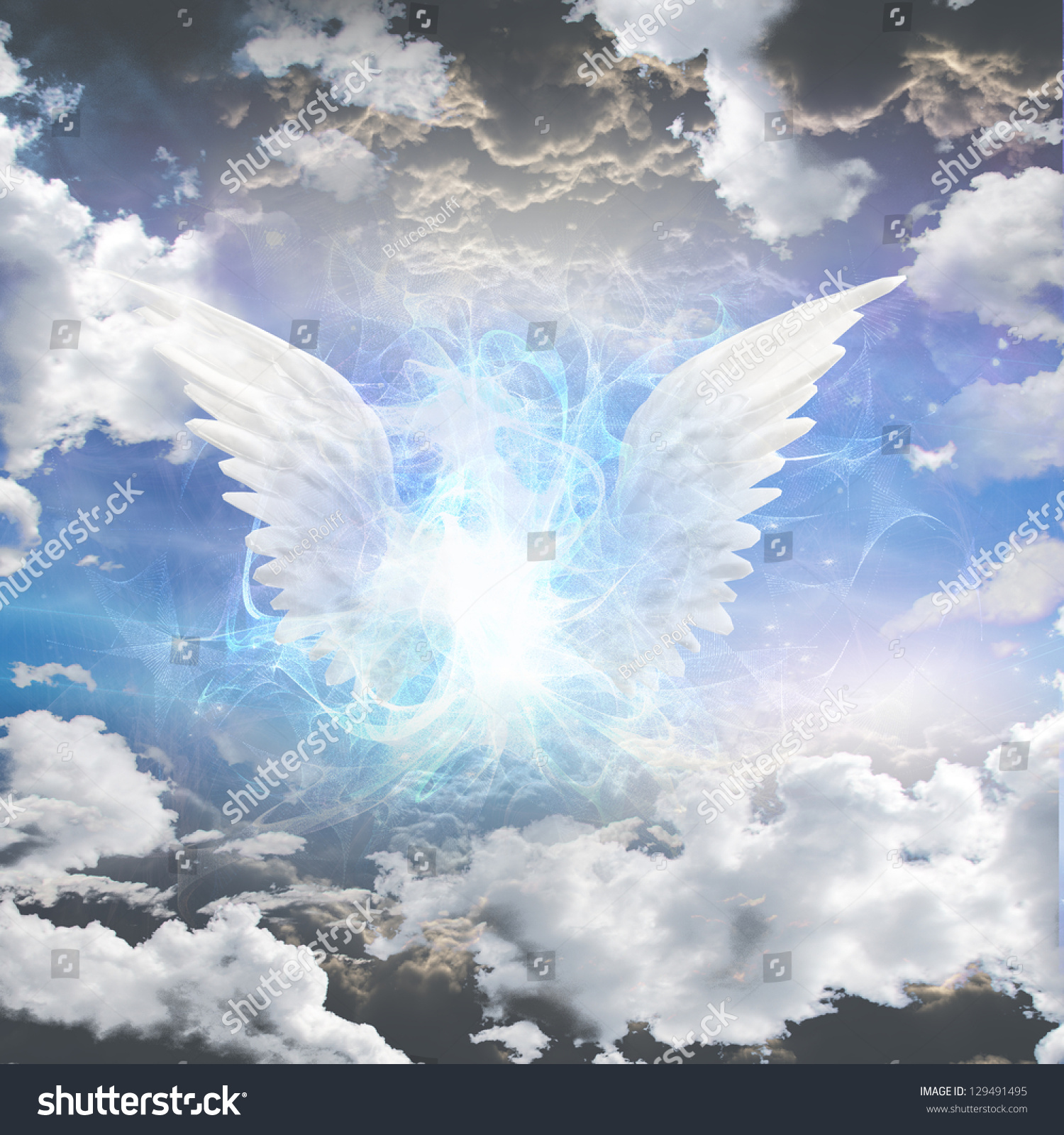 Angelic Being Obscured Stock Illustration 129491495