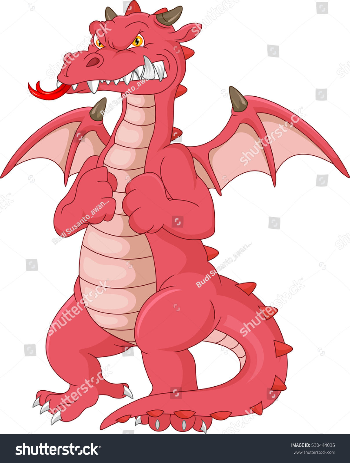 Angry Dragon Cartoon Stock Illustration 530444035 - Shutterstock