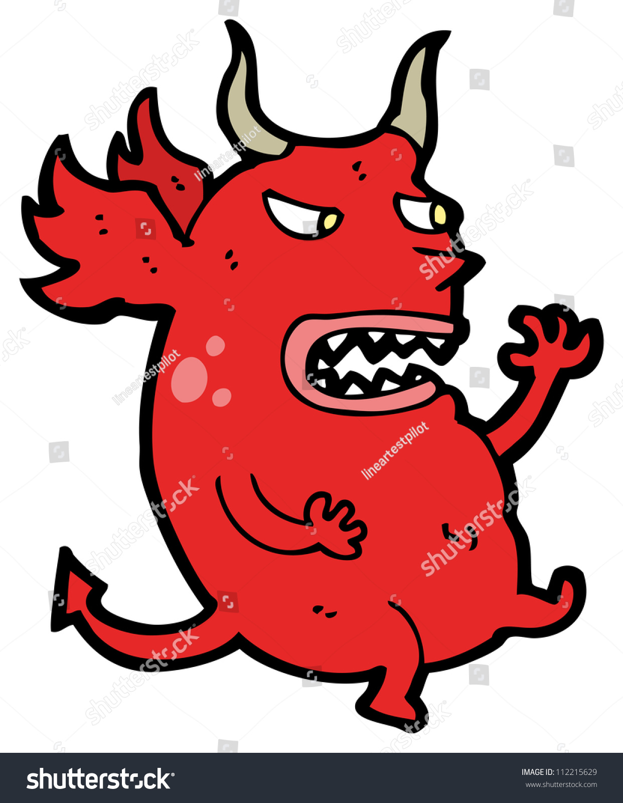 Angry Little Devil Cartoon Character Stock Photo 112215629 : Shutterstock