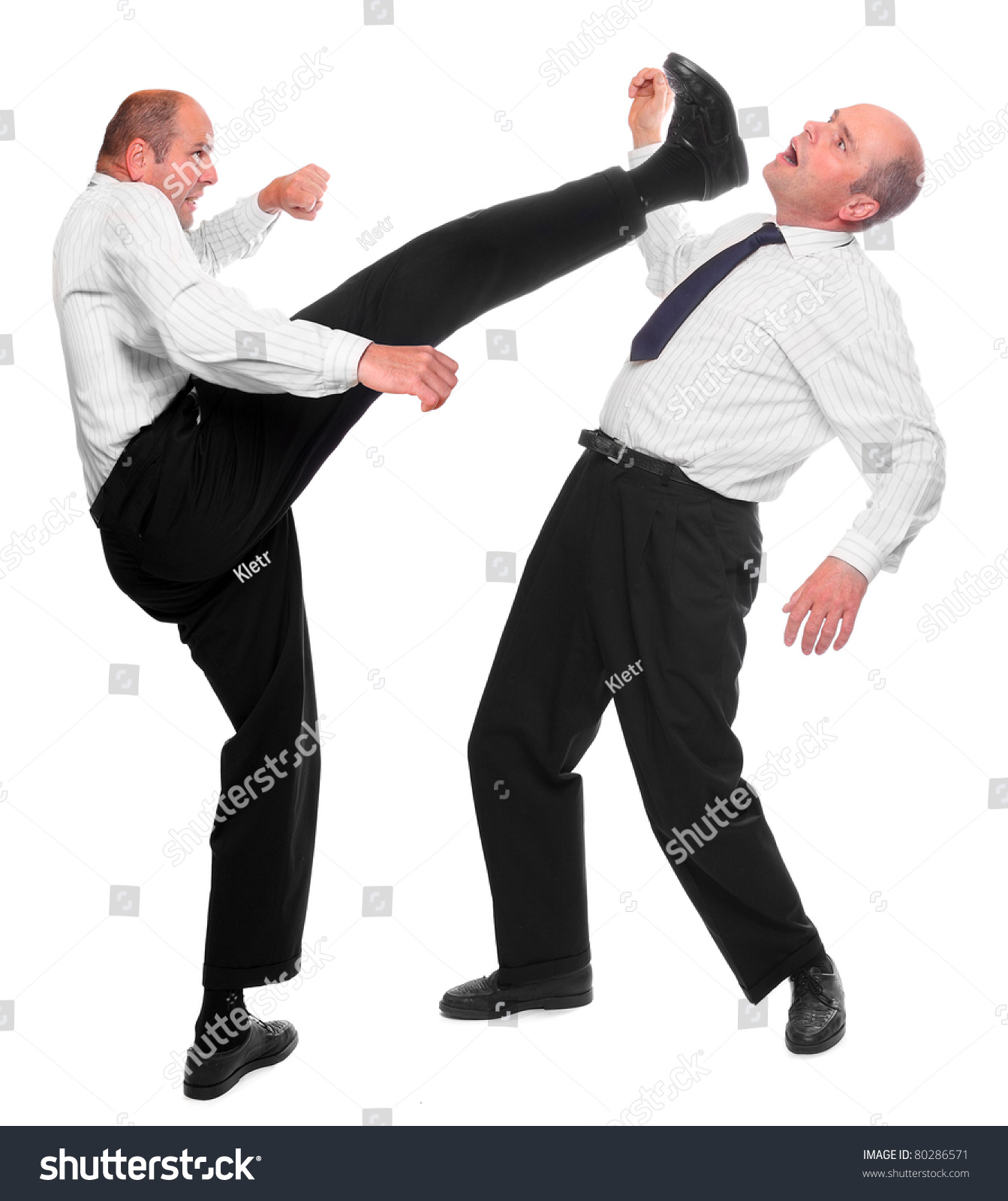 Angry Manager Kicking His Rival Funny Stock Photo 80286571 - Shutterstock