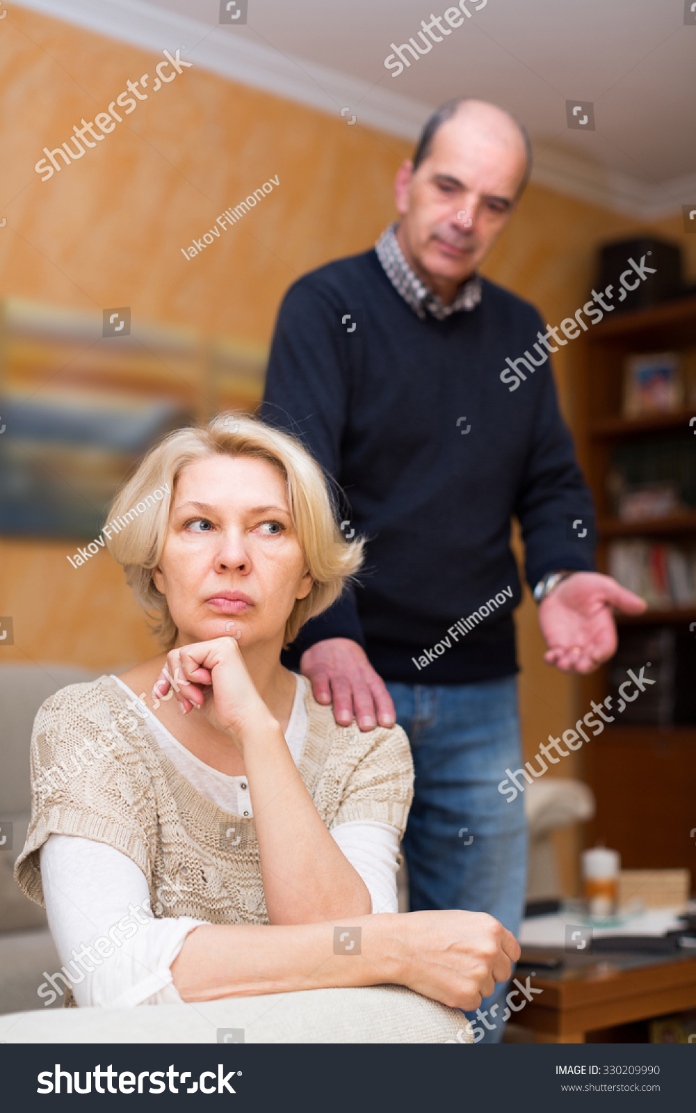 Angry Senior Mature Woman Man After Stock Photo Edit Now 330209990