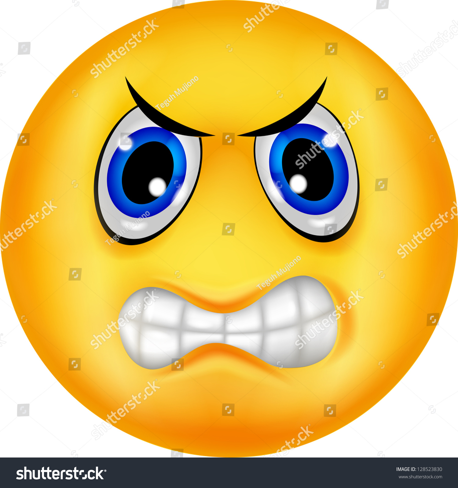 Angry Smiley Emoticon Stock Illustration 128523830 - Shutterstock