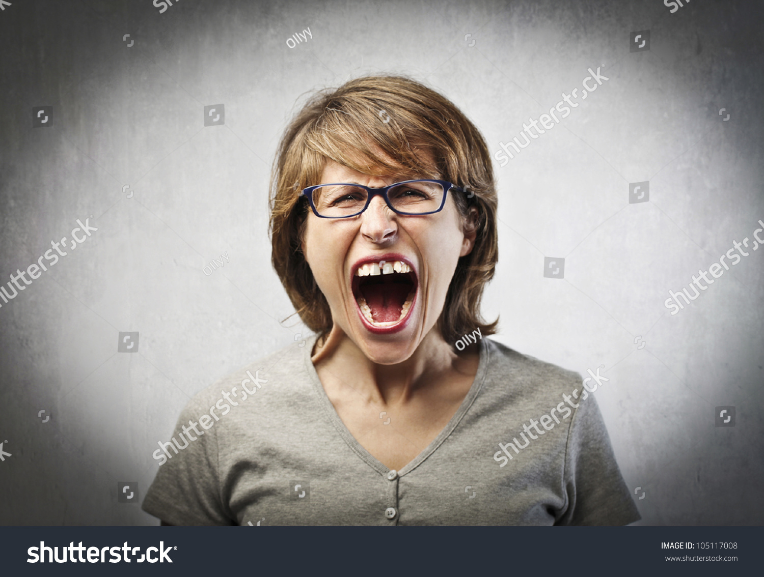 Angry Woman Screaming Stock Photo 105117008 - Shutterstock