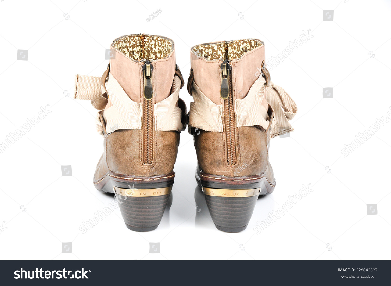 boots with bows up the back
