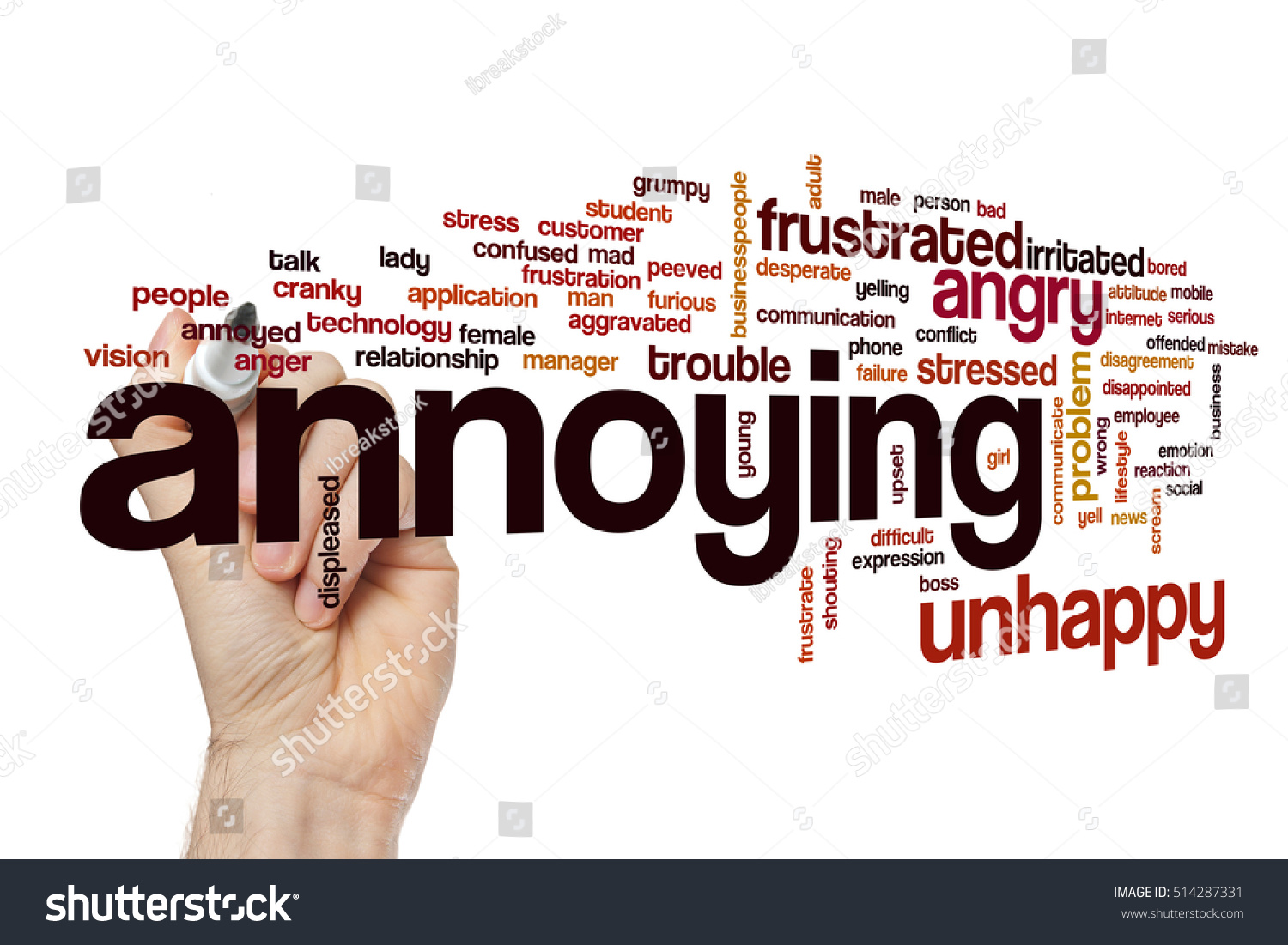 Annoying Word Cloud Stock Photo 514287331 Shutterstock