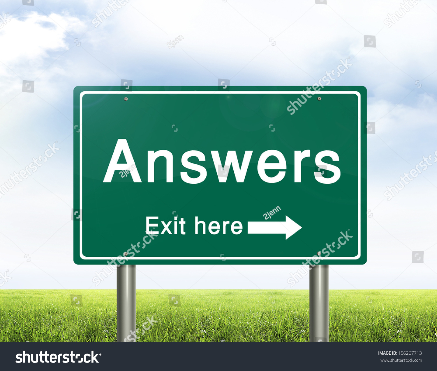 Answer Road Sign Stock Photo 156267713 : Shutterstock