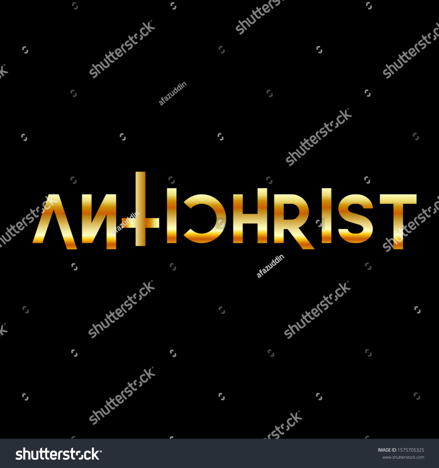 Antichrist Quote On Black Satanic Text Stock Illustration 1575705325