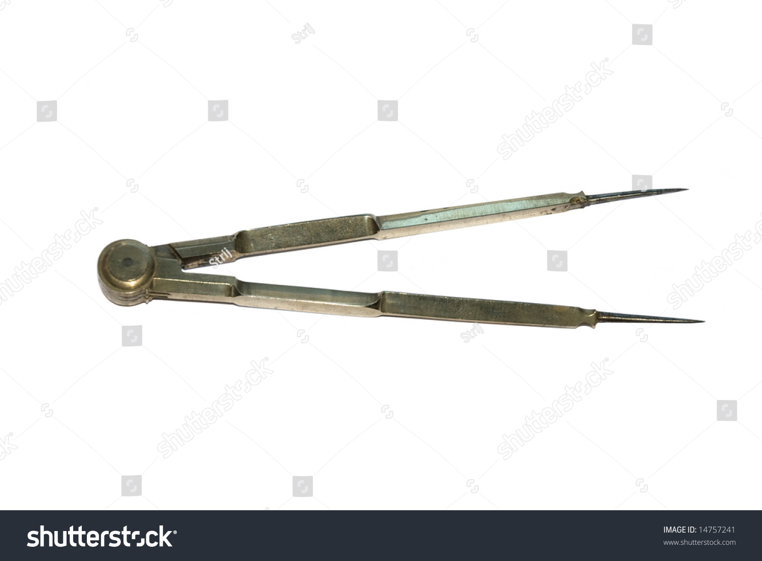 Antique Drawing Compass Stock Photo 14757241 : Shutterstock