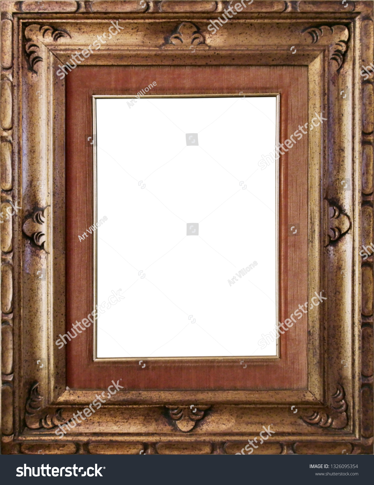 Antique Golden Frame Velvet Mat Stock Photo 1326095354 | Shutterstock