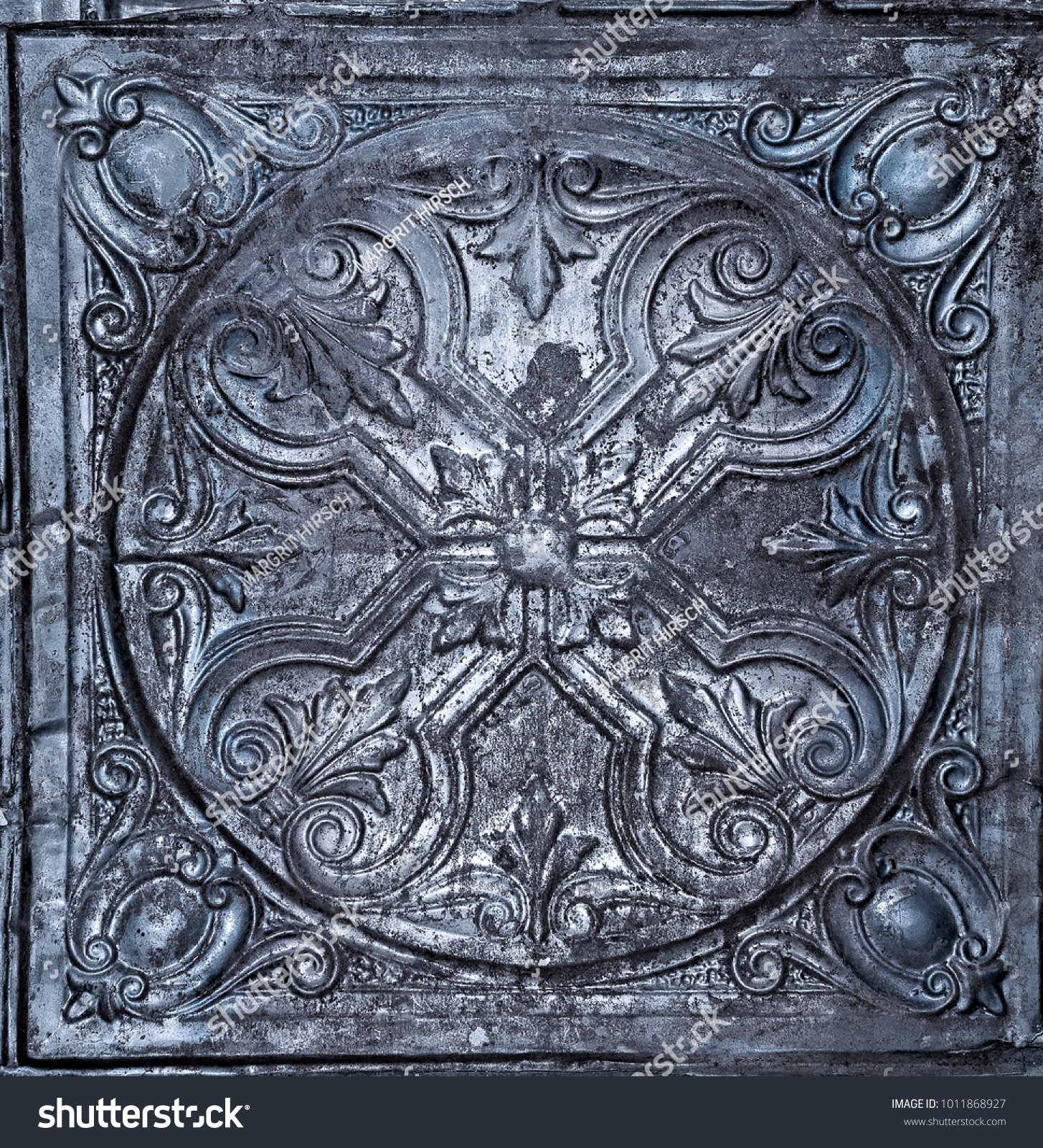 Antique Metal Ceiling Tile Ornate Design Stock Photo Edit Now