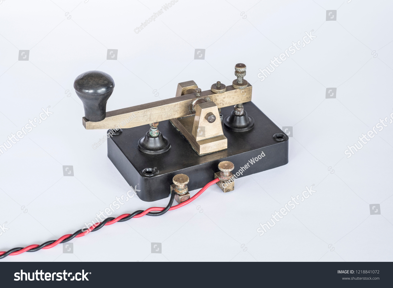 Antique Morse Code Key Stock Photo Edit Now 1218841072