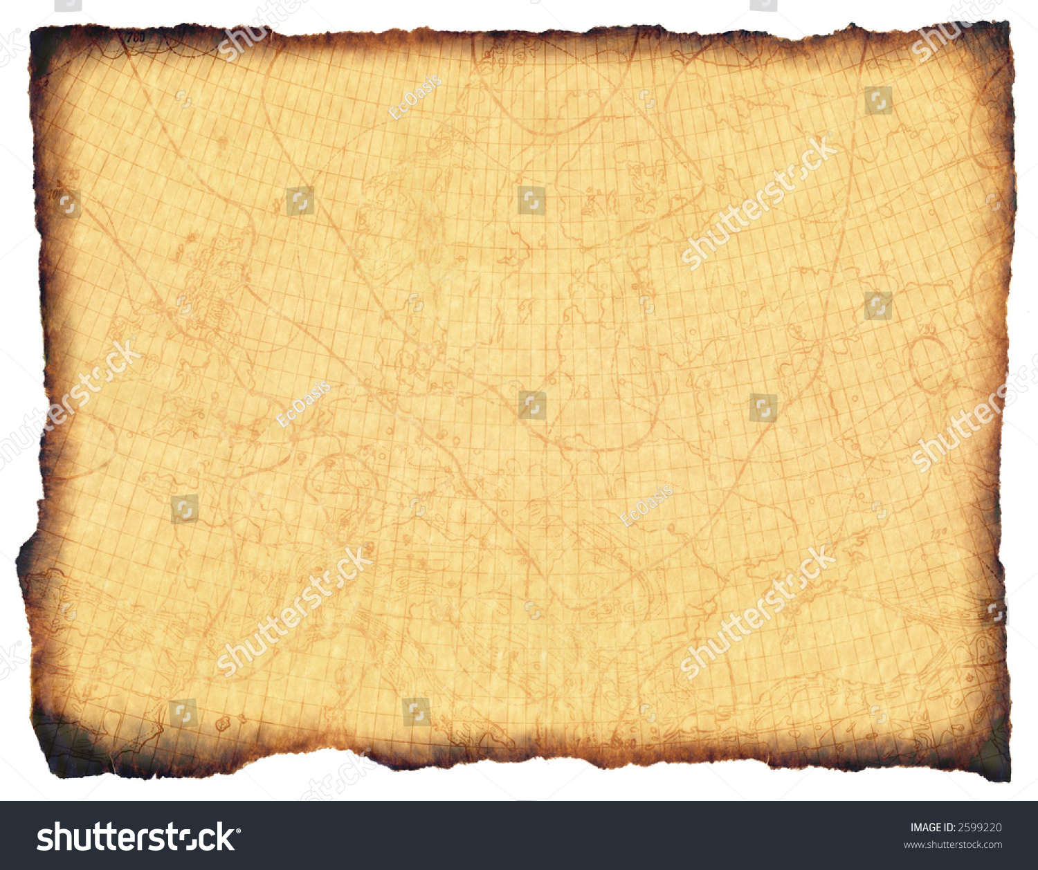 Antique Parchment Sea Chart Stock Photo 2599220 | Shutterstock