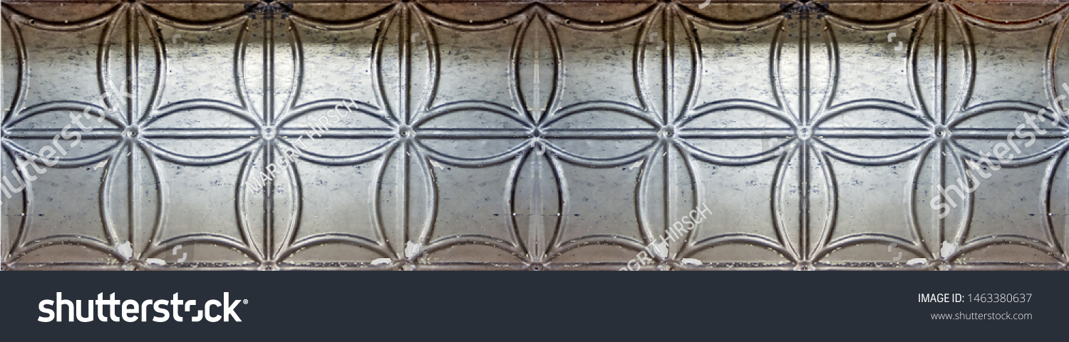Antique Tin Ceiling Tiles Flower Decor Stock Photo Edit Now