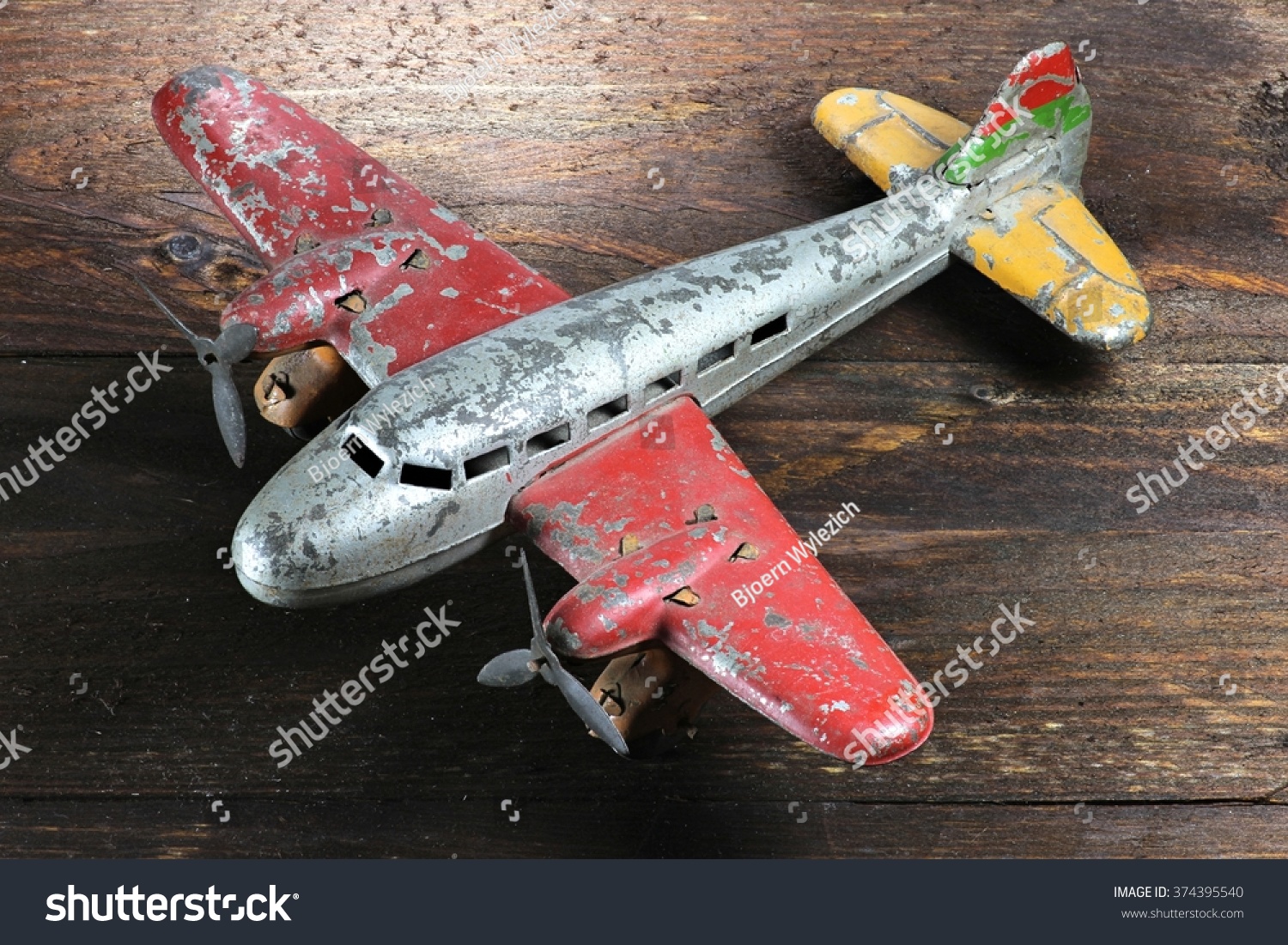 antique wooden toy airplanes