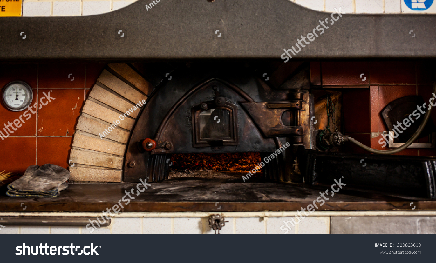 Antique Wood Oven Cast Iron Door Stock Photo Edit Now 1320803600