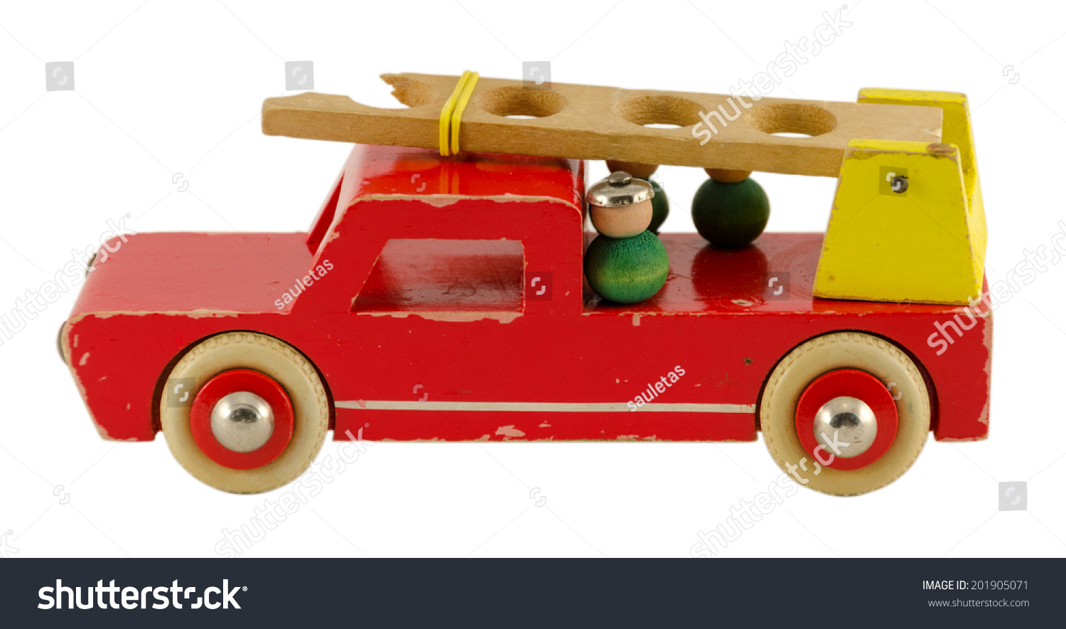 antique wooden fire truck