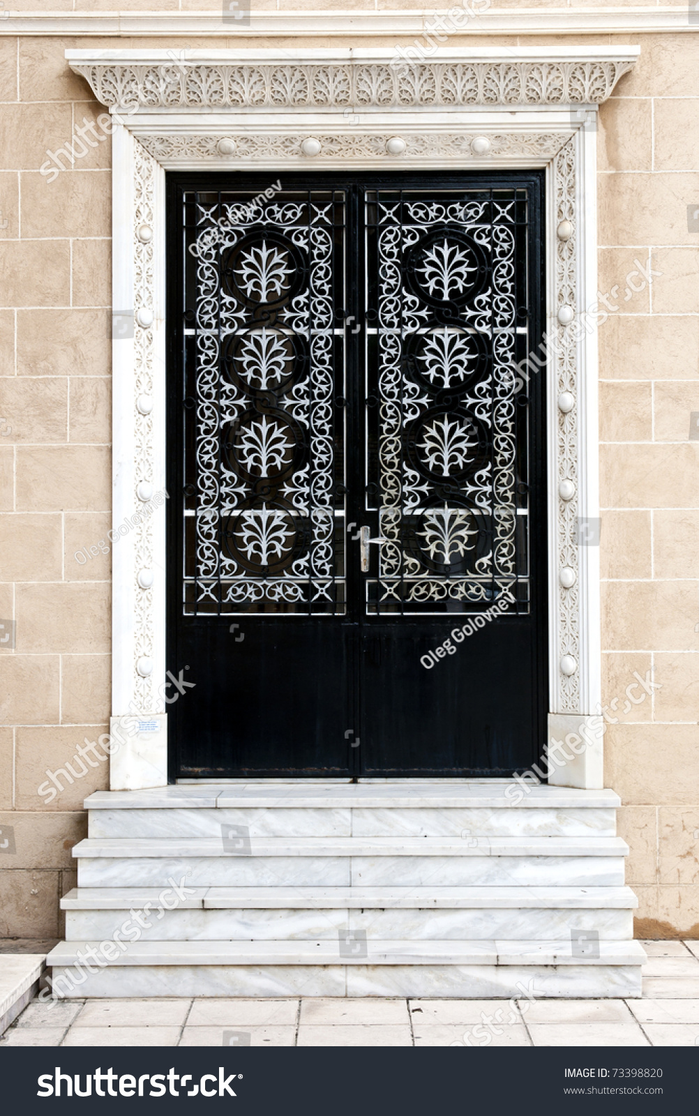 Antique Wrought-Iron Door Stock Photo 73398820 : Shutterstock