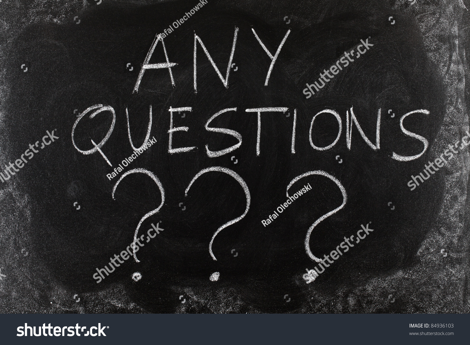 Any Questions Hand Written On Black Stock Illustration 84936103 ...