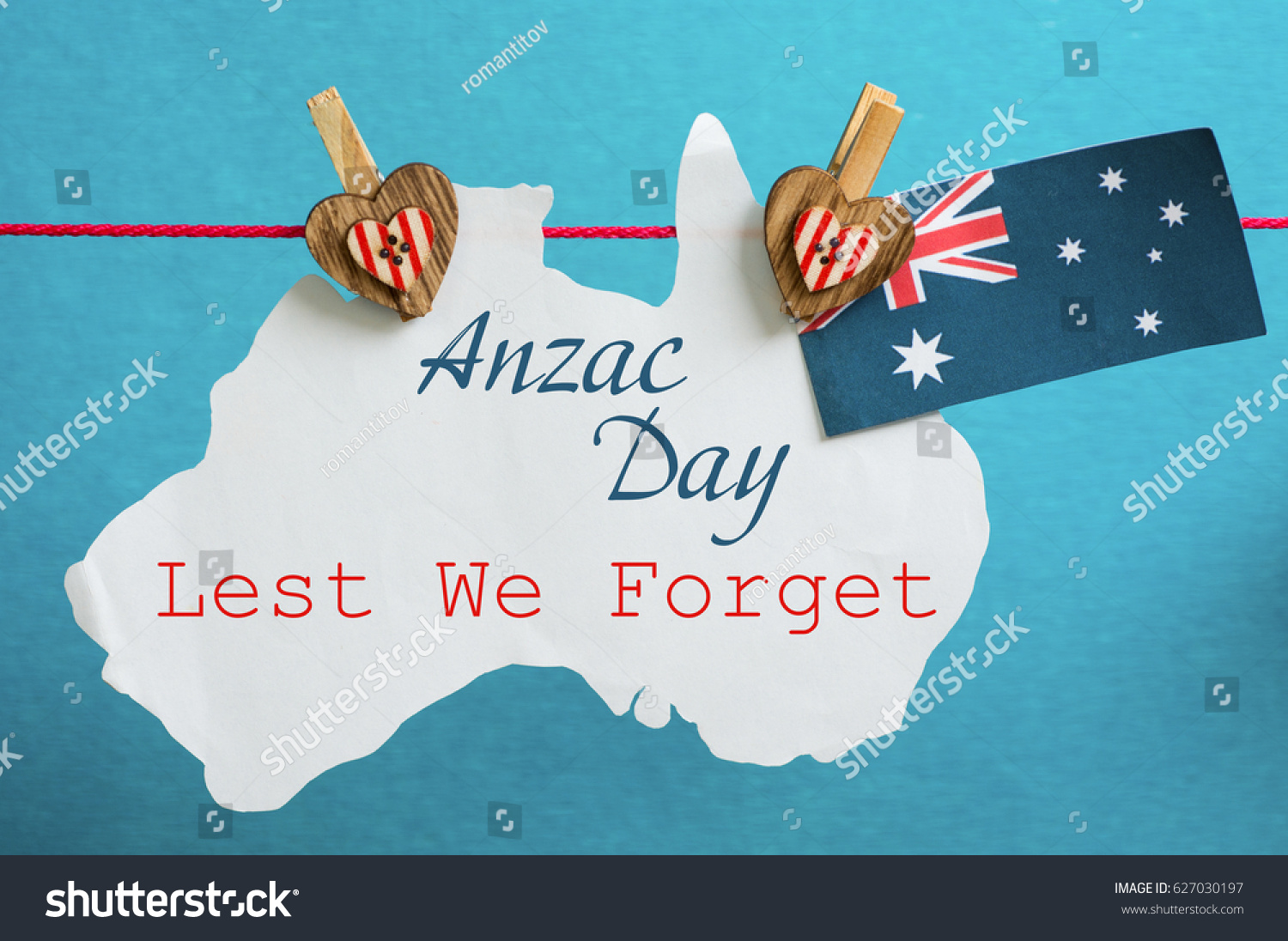 Anzac Day Australian National Public Holiday Foto de stock 627030197 Shutterstock