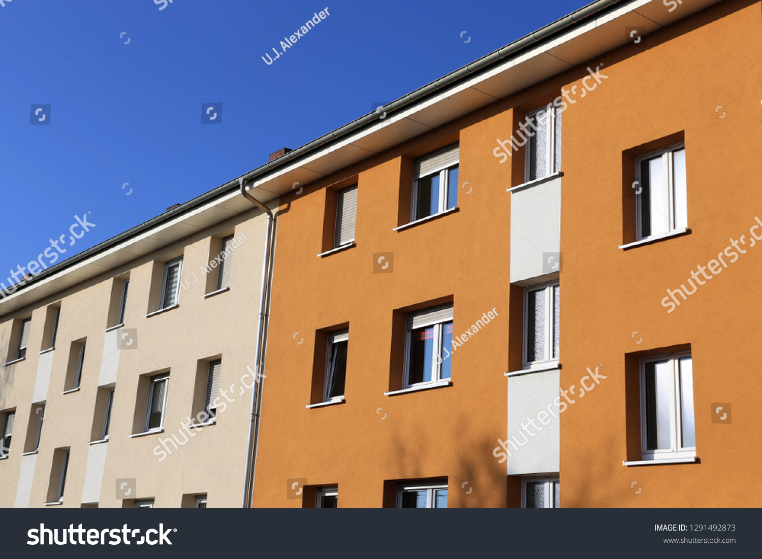 Apartment Building New Facade Painting Stock Photo (Edit Now) 1291492873