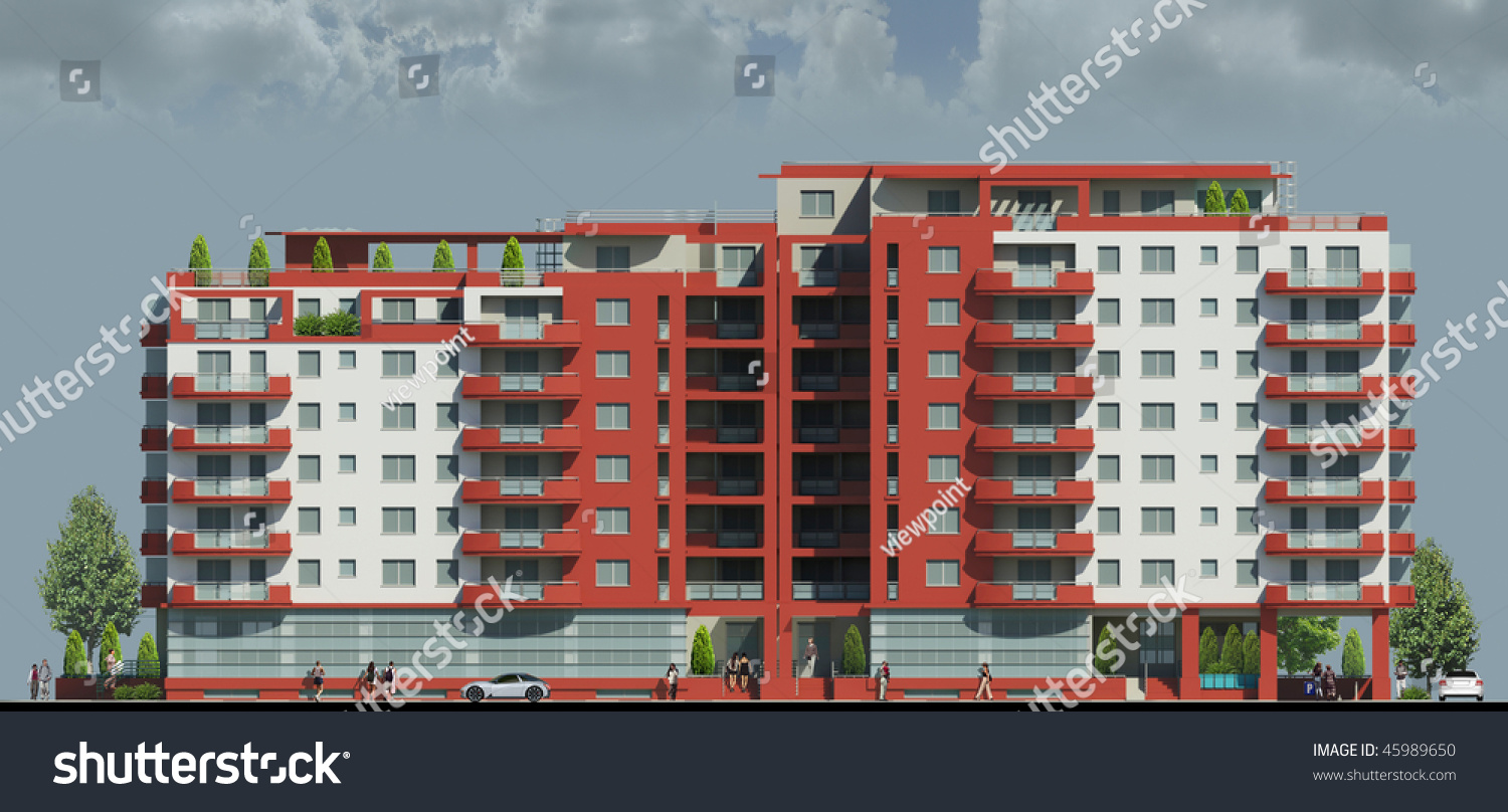 Apartment Building Front apartments building front view stock illustration 45989650 Apartment Building Front apartments building front view stock illustration 45989650