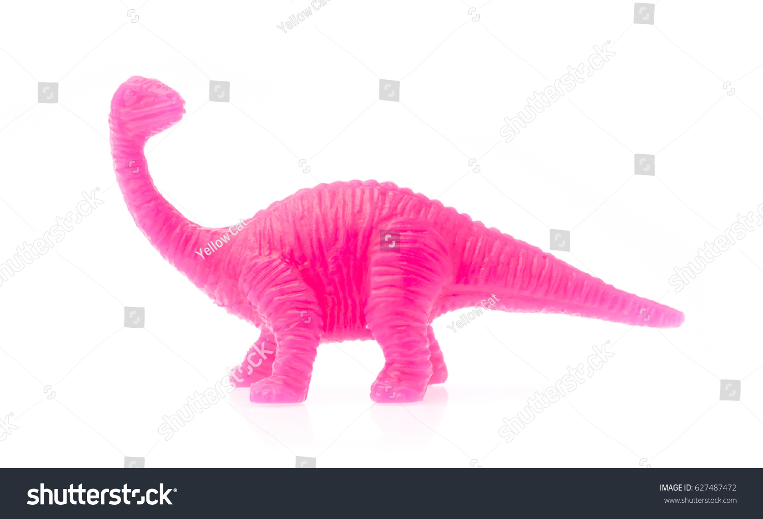 pink plastic dinosaur