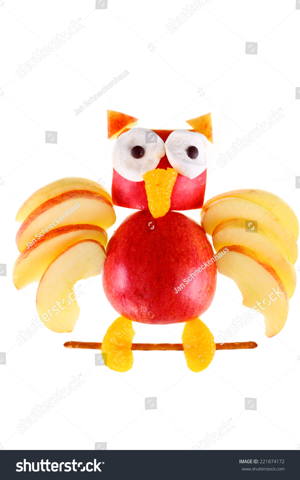 Apple Owl Stock Photo 221874172 : Shutterstock