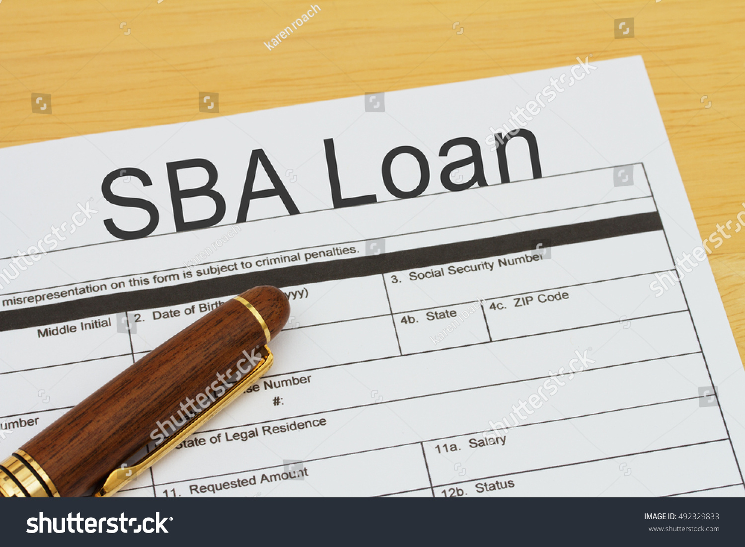 Applying Sba Loan Sba Loan Application Stock Photo (Edit Now) 492329833