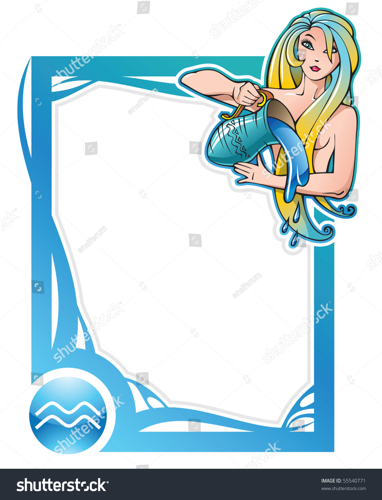 aquarius eleventh sign series zodiac frames stock aquarius eleventh sign series zodiac frames stock