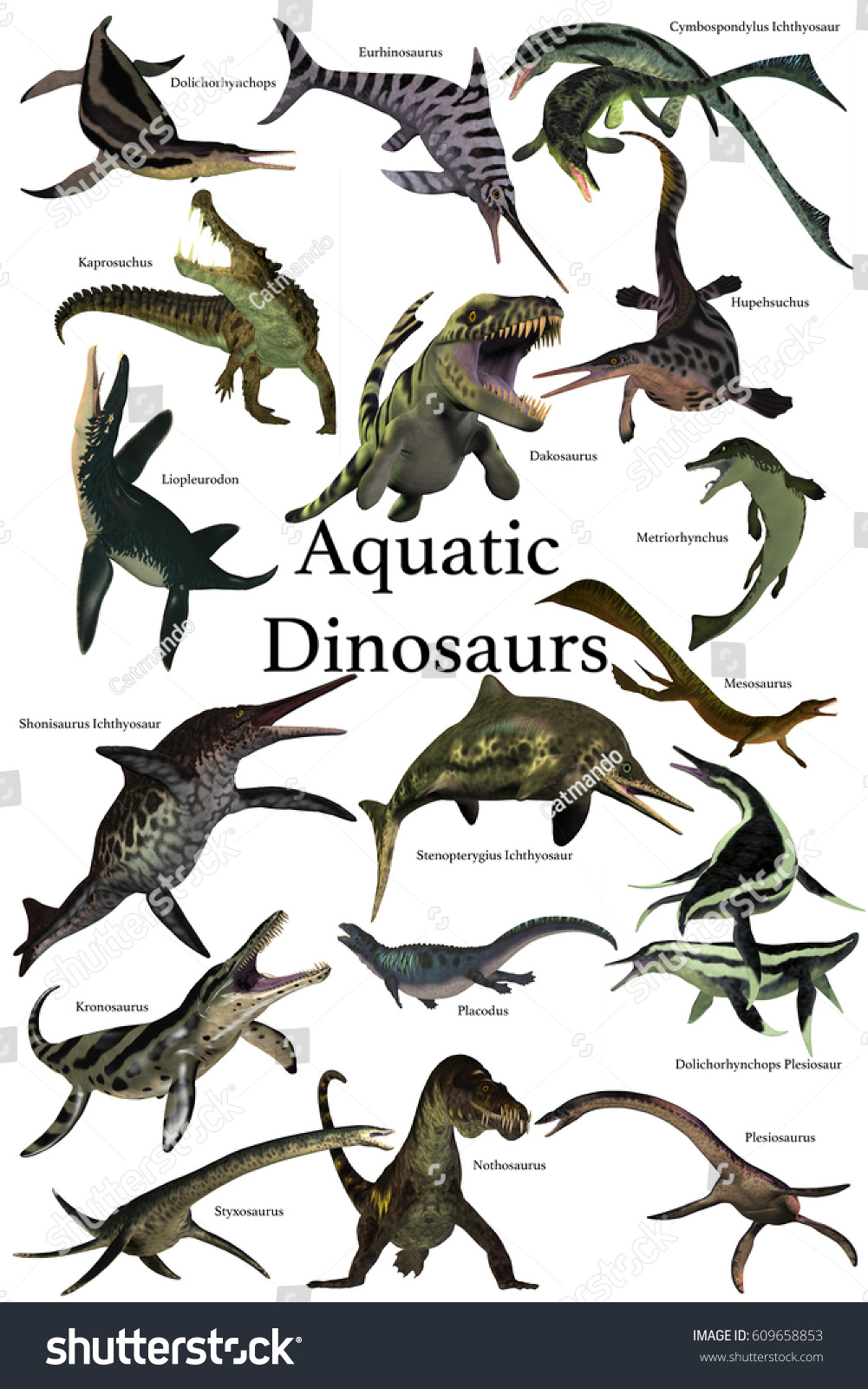 marine dinosaurs list